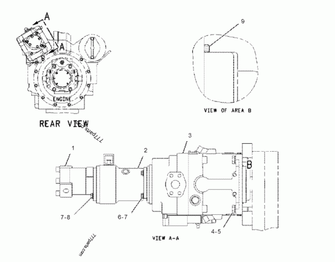 零件图 1709918 PUMP GROUP-PISTON - TQerpillar 备件| Allbiz  777parts.com