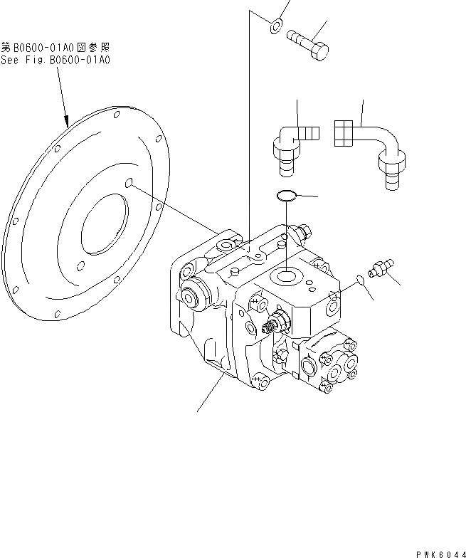 小松 708-1T-00142 零件泵总成,(见图 Y1600-01A0)