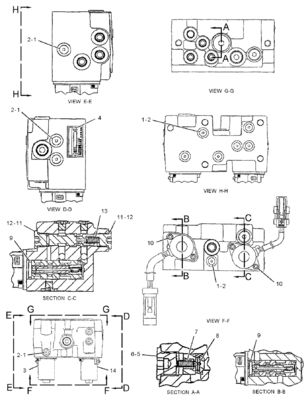 307d 308d TQ Control Valve, 373-7026 3737026 TQ Excavator Parts