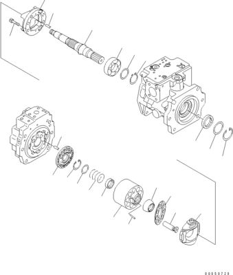 708-1L-00710 708-1L-01710 708-1L-04230 Voor laadmachine Komatsu Wa450-6 Wa470-6 Wa480-6 Hydraulische hoofdkolpppomp