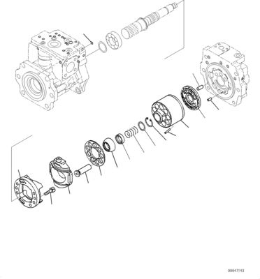 708-1g-00060 708-1g-01060 708-1g-04310 Voor Komatsu Wa470-6 Wa480-6 Hydraulische zuiger hoofdpomp laadpomp Original