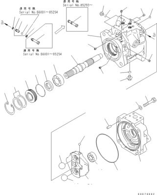 708-1W-00960 708-1W-00850 708-1W-03710 Voor Komatsu WA450-6 WA470-6 WA480-6 Hydraulische zuigerstuurpomp