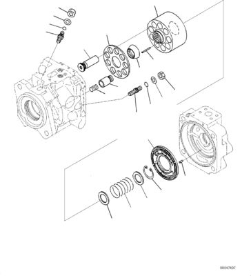 708-1W-00730 708-1W-00731 708-1W-00950 Voor Komatsu WA500-6 Hydraulische pomp