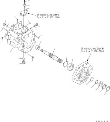 708-1W-00600 708-1S-00910 R7081S00910 R7081W00600 Voor Komatsu D475A-5 Bulldozer hydraulische ventilatorpomp zuigerpomp Originele