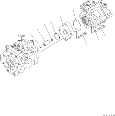 708-1W-00600 708-1S-00910 R7081S00910 R7081W00600 Voor Komatsu D475A-5 Bulldozer hydraulische ventilatorpomp zuigerpomp Originele