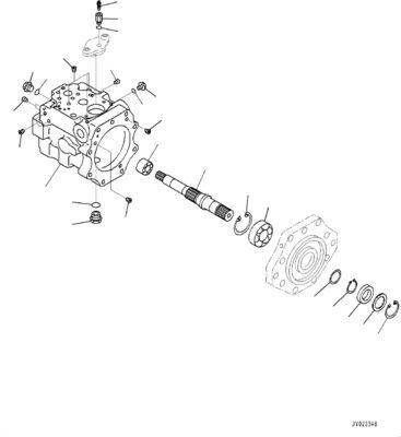 708-1W-00690 708-1W-01690 708-1W-04222 Voor Komatsu D375A-6 bulldozer hydraulische ventilatorpomp Originele hoge kwaliteit