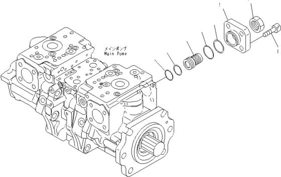 708-2G-00800 708-2G-00801 708-2G-01081 Voor Komatsu Loader WA600-6 Hydraulische pomp Kolvenpomp Hoofdpomp