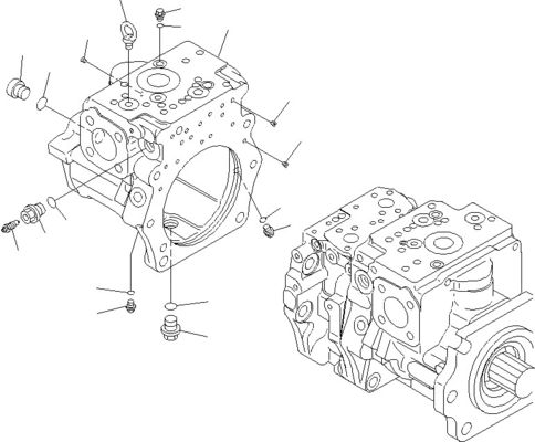 708-2G-00800 708-2G-00801 708-2G-01081 Voor Komatsu Loader WA600-6 Hydraulische pomp Kolvenpomp Hoofdpomp
