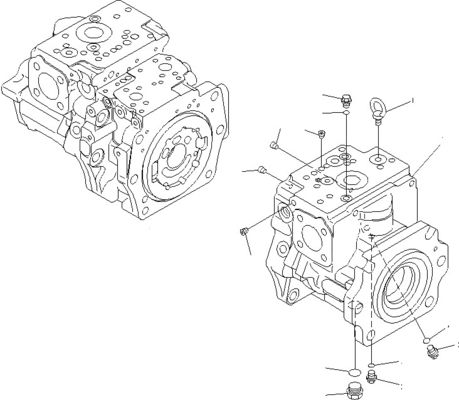 708-2G-00800 708-2G-00801 708-2G-01081 Voor Komatsu Loader WA600-6 Hydraulische pomp Kolvenpomp Hoofdpomp