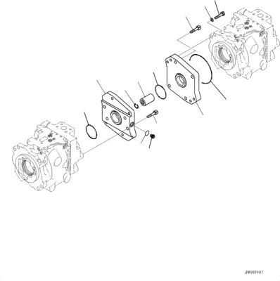 708-1W-02260 708-1W-02270 708-1W-00450 708-1W-00460 Voor Komatsu Truck HM400-3 Hydraulische stuurpomp en hefpomp