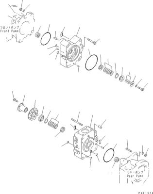 708-2L-00950 708-25-02044 708-2L-00951 708-2L-05420 Voor Komatsu WA800-3 WA900-3 Hydraulische laadpomp