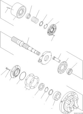 708-2L-00950 708-25-02044 708-2L-00951 708-2L-05420 Voor Komatsu WA800-3 WA900-3 Hydraulische laadpomp