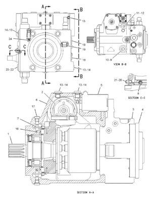 222-1214 2221214 20R3310 Voor CAT Track D6N PUMP GP-PISTON hydraulische hoofdpomp