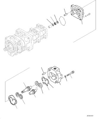 705-56-36051 705-56-36050 705-38-30060 Voor Komatsu WHEEL LOADER WA320-6 Hydraulische pomp GP-PISTON Gear Pump Naverkoop