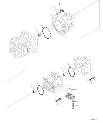 705-56-36051 705-56-36050 705-38-30060 Voor Komatsu WHEEL LOADER WA320-6 Hydraulische pomp GP-PISTON Gear Pump Naverkoop