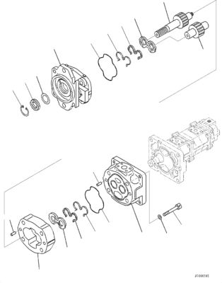 705-56-36051 705-56-36050 705-38-30060 Voor Komatsu WHEEL LOADER WA320-6 Hydraulische pomp GP-PISTON Gear Pump Naverkoop