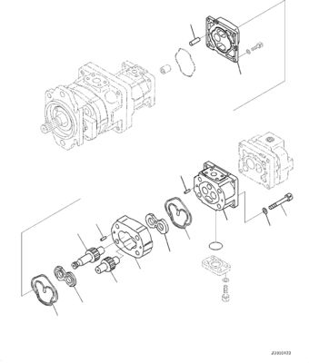 705-56-36051 705-56-36050 705-38-30060 Voor Komatsu WHEEL LOADER WA320-6 Hydraulische pomp GP-PISTON Gear Pump Naverkoop