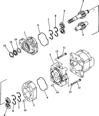 705-52-40100 705-52-40001 705-32-37740 Voor Komatsu Bulldozer D375-5 Hydraulische hoofdpomp