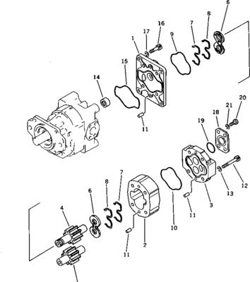 705-52-40100 705-52-40001 705-32-37740 Voor Komatsu Bulldozer D375-5 Hydraulische hoofdpomp