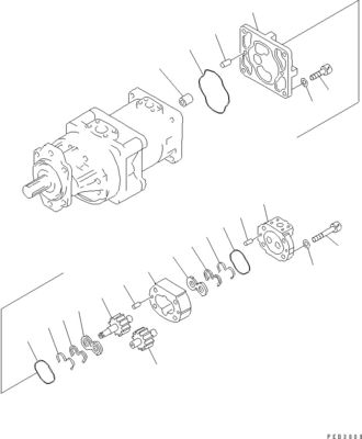 704-71-44002 704-71-44001 704-71-44000 Voor Komatsu Bulldozer D375-5D Hydraulische hoofdpomp