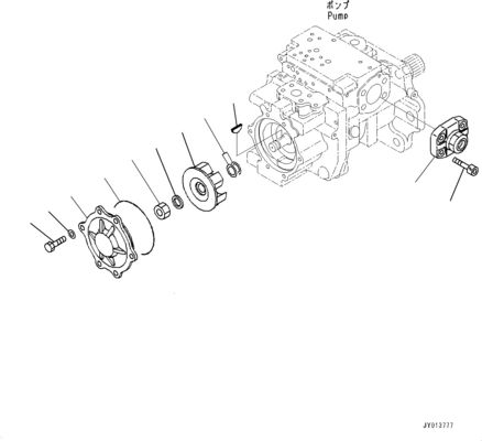 708-1H-00261 708-1H-01261 708-1H-04270 Voor Komatsu Bulldozer D375A-8 Hydraulische hoofdpomp
