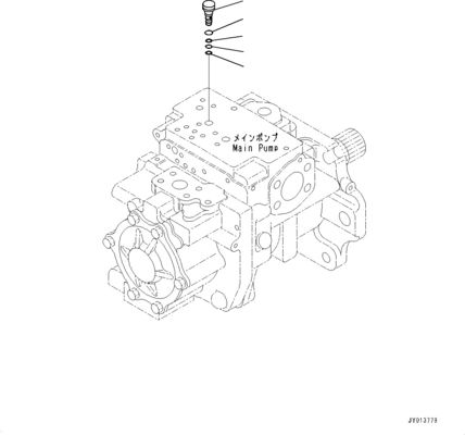 708-1H-00261 708-1H-01261 708-1H-04270 Voor Komatsu Bulldozer D375A-8 Hydraulische hoofdpomp