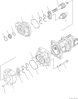 705-14-41010 705-14-41040 Voor Komatsu Bulldozer D155AX-5 WA450 470-1 Hydraulische pomp Kolvenpomp Naverkoop
