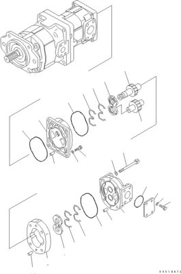 705-14-41010 705-14-41040 Voor Komatsu Bulldozer D155AX-5 WA450 470-1 Hydraulische pomp Kolvenpomp Naverkoop