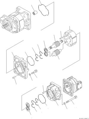 705-14-41010 705-14-41040 Voor Komatsu Bulldozer D155AX-5 WA450 470-1 Hydraulische pomp Kolvenpomp Naverkoop
