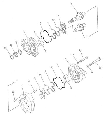 705-14-41010 705-14-41040 Voor Komatsu Bulldozer D155AX-5 WA450 470-1 Hydraulische pomp Kolvenpomp Naverkoop