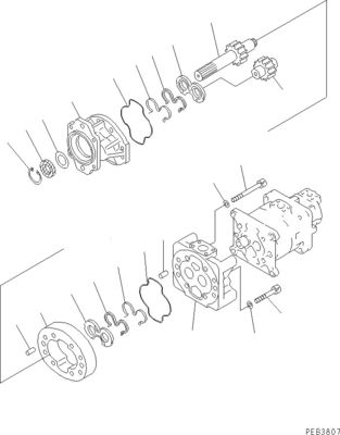 705-32-37430 705-32-27540 705-32-43210 Voor Komatsu D375-3 Bulldozer Hydraulische hoofdpomp Originele werkapparatuur POMP