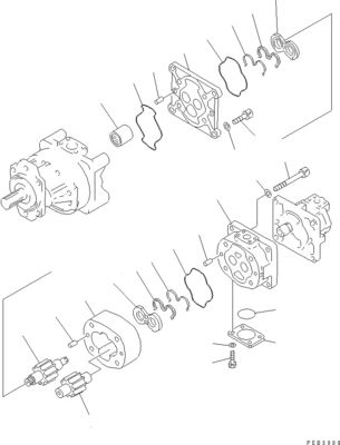 198-49-34100 Voor Komatsu Bulldozer D375A-6 D375A-5 Hydraulische hoofdpomp