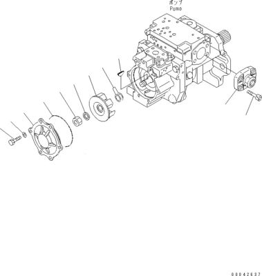 708-1H-00250 708-1H-00251 Voor Komatsu Bulldozer D155AX-6 D155AX-6A Hydraulische hoofdpomp