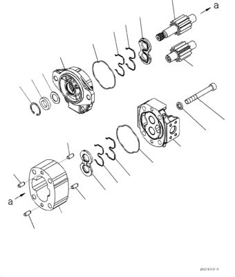 705-22-31230 Voor Komatsu Bulldozer D37EX-23 D37PX-23 D39EX-23 D39PX-23 Hydraulische LAADPUMP HYDRAULISCH OELPUMP