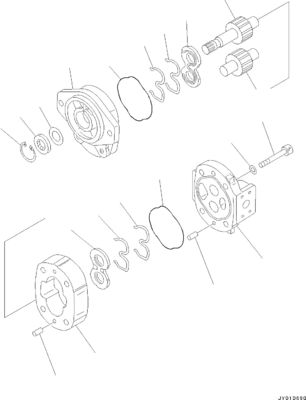 705-12-33110 Voor Komatsu Bulldozer D37PX-21 D37EX-21 D31S-17 D31PX-21 Hydraulische zuigerpomp