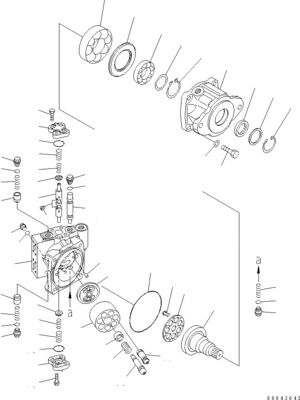 706-7H-01101 706-7H-12310 706-7H-01100 Voor Komatsu bulldozer D155AX-6 D155AX-7 Hydraulische motor HST PUMP Naverkoop