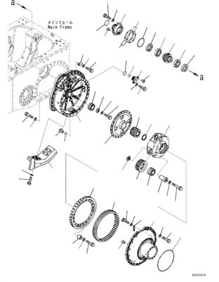 Komatsu Bulldozer D155AX-6 Reismontage Finale aandrijving 17A-27-00093 17A-27-00090 17A-27-00092 17A-27-00095