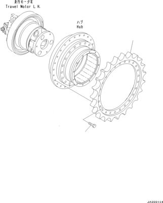 706-8F-01140 11Y-27-40401 Voor Komatsu D37EX-23 D37PX-23 D39EX-23 Bulldozer Hydraulische reismotor