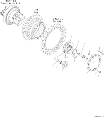 706-8F-01140 11Y-27-40401 Voor Komatsu D37EX-23 D37PX-23 D39EX-23 Bulldozer Hydraulische reismotor