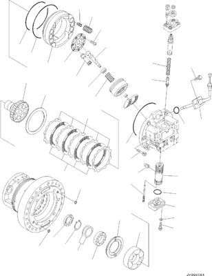 11Y-27-40602 11Y-27-40601 Voor Komatsu Bulldozer D37EX-23 D39EX-23 D37PX Reismontage Finale aandrijving Originele aftermarket