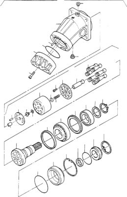 65489140 Voor Komatsu graafmachine PC3000-6 4000-6 7000-6 8000-6 Hydraulische reismotor aandrijvingsmotor