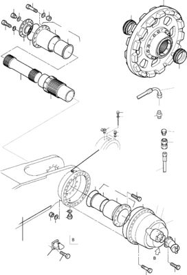65489140 Voor Komatsu graafmachine PC3000-6 4000-6 7000-6 8000-6 Hydraulische reismotor aandrijvingsmotor