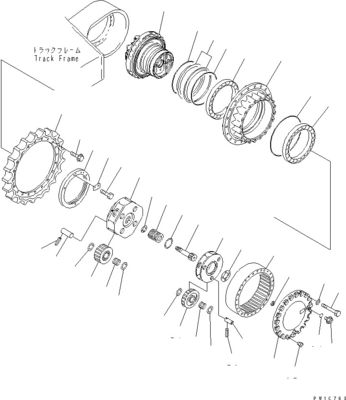207-27-00260 708-8H-00320 Voor Komatsu graafmachine PC300-7 340NLC-7 350-7 Reismontage Finale aandrijving Originele reismotor
