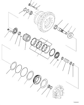 207-27-00260 708-8H-00320 Voor Komatsu graafmachine PC300-7 340NLC-7 350-7 Reismontage Finale aandrijving Originele reismotor