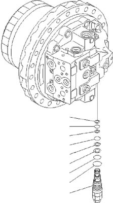 706-8J-01012 706-8J-01011 Voor Komatsu PC400-7 450-7 450-8 Graafmachine Reismontage Finale aandrijving Originele reismotor