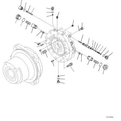 21N-60-34100 21N6034100 Voor Komatsu PC1250-8 1250SP-8 Graafmachine Hydraulische aandrijving Motor Naverkoop