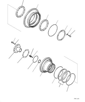 21N-27-00140 Voor Komatsu PC1250-8 Graafmachine Reismontage Eindrijving Originele Reismotor Naverkoop Hoge kwaliteit