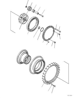 21N-27-00140 Voor Komatsu PC1250-8 Graafmachine Reismontage Eindrijving Originele Reismotor Naverkoop Hoge kwaliteit