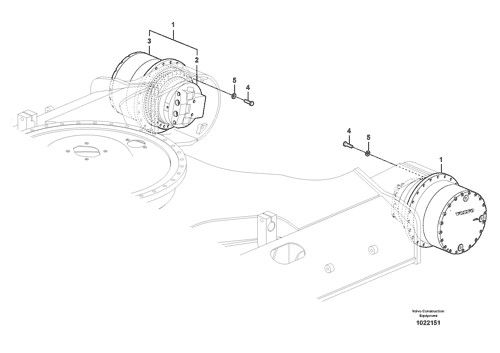 VOE14599921 VOE14599920 VOE14604840Voor Volvo graafmachine EC300D 350D 380DReismontage Eind aandrijving Originele reismotor