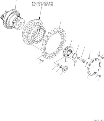 11Y-27-10301 11Y-27-10401 Voor Komatsu Bulldozer D31EX-21 D37EX-21 D37PX-21 Reismontage Eind aandrijving Reismotor